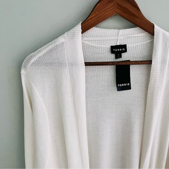 Torrid Striped Varsity Open Cardigan NWT Size 4X - Picture 3 of 4